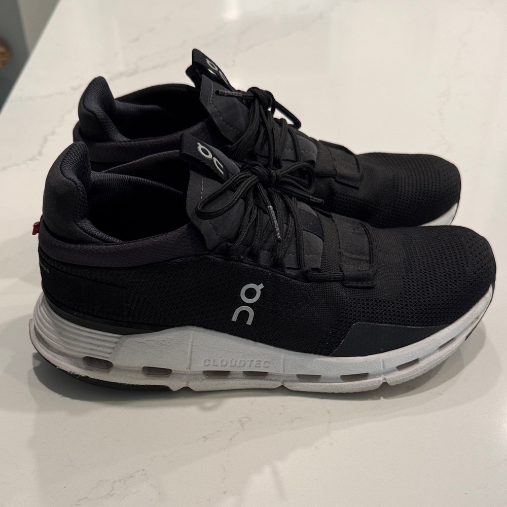 On Running Women’s Black and White CloudNova Sneakers